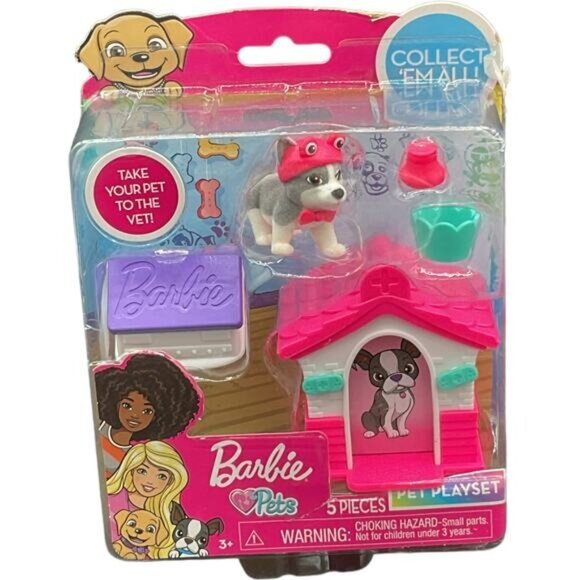 Barbie Pets Pet Playset With Accessories & Doghouse Toy For Kids Aged 3+ - Picture 1 of 5